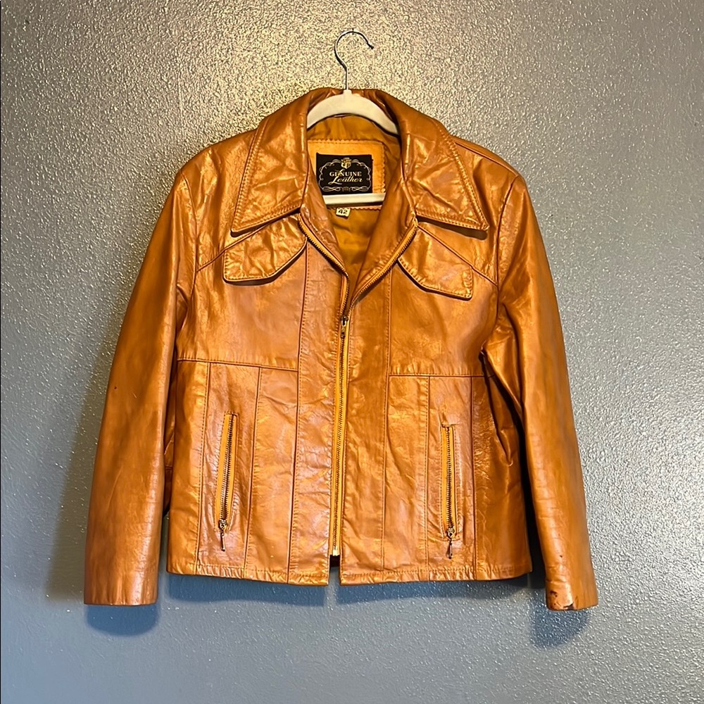 Luxurious Tan Leather Jacket
